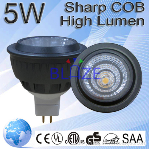 warm white GU5.3 Sharp cob 5w high lumen LED spotlight
